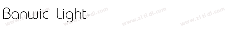 Banwic Light字体转换